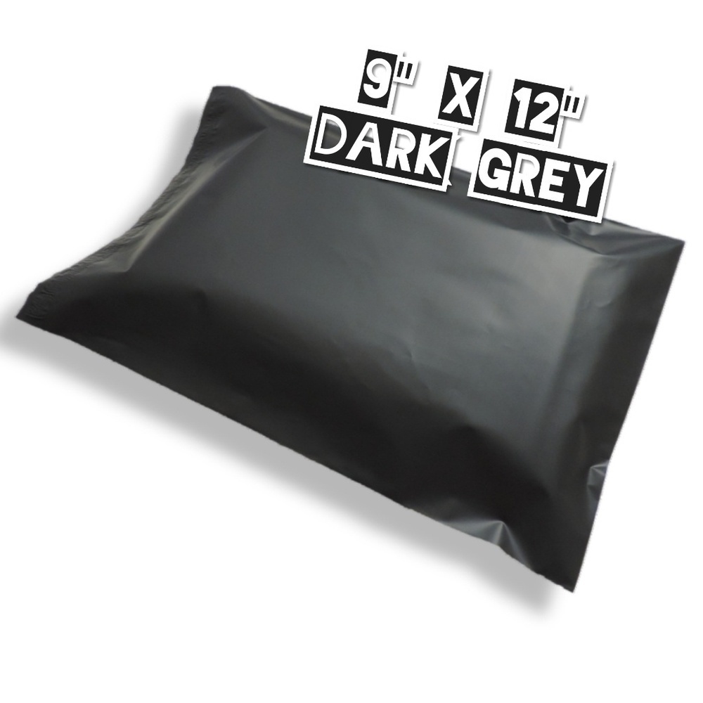 50 Dark Grey Poly Mailers 9x12 - Picture 3 of 3